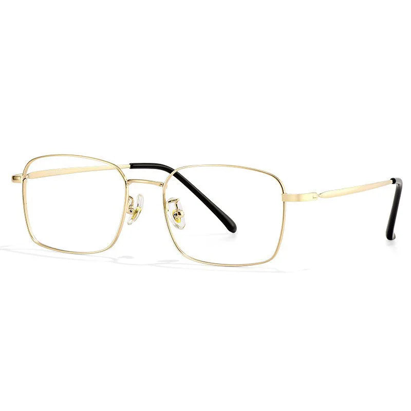 Square Metal Myopia Glasses | -0.50 to -6.00 Lens Options