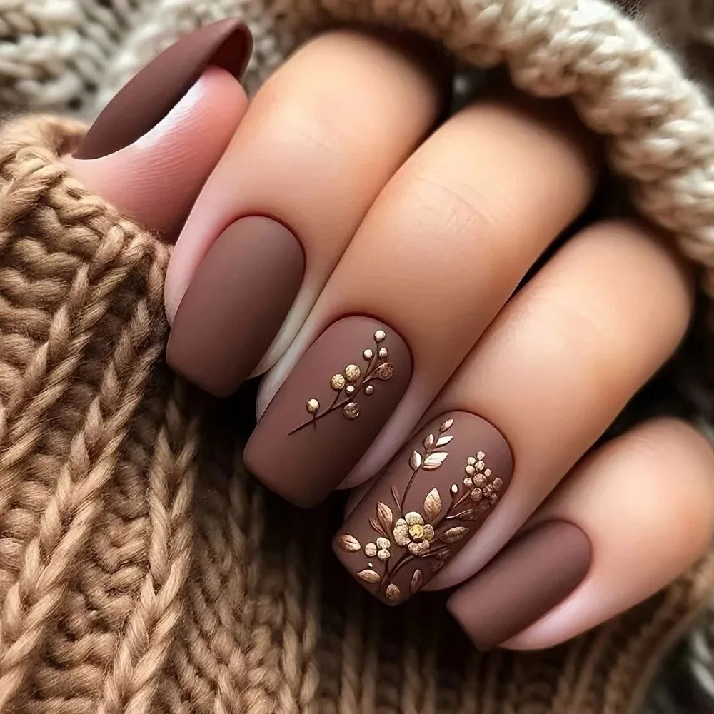 Short Ballerina Press-On Nails – Ombre Gradient Designs, 24 Pieces