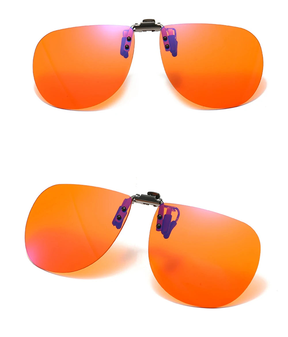 Orange Flip-Up Clip-On Lenses | Pilot or Square