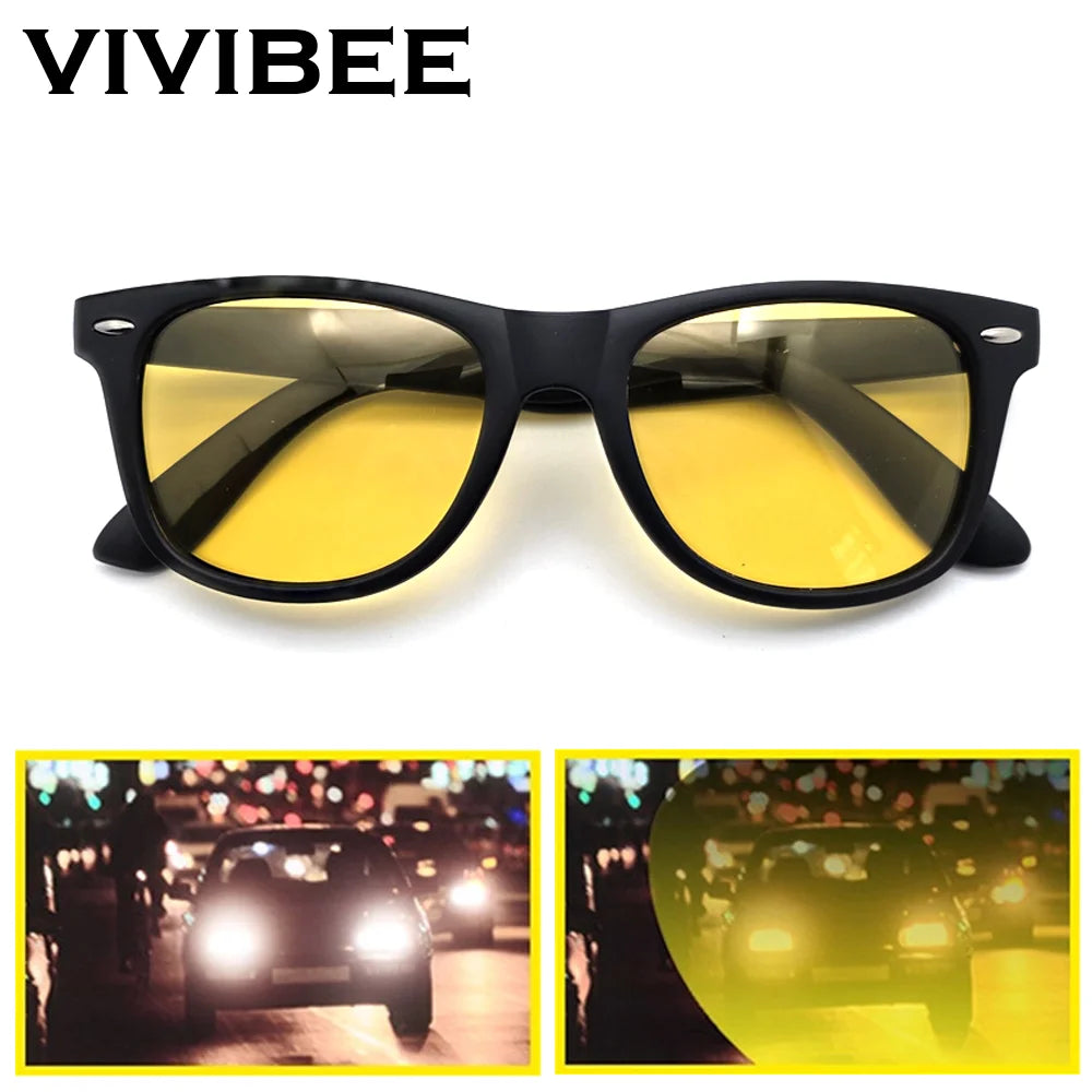 Square Yellow-Tinted Glasses | 3 Frame Finishes