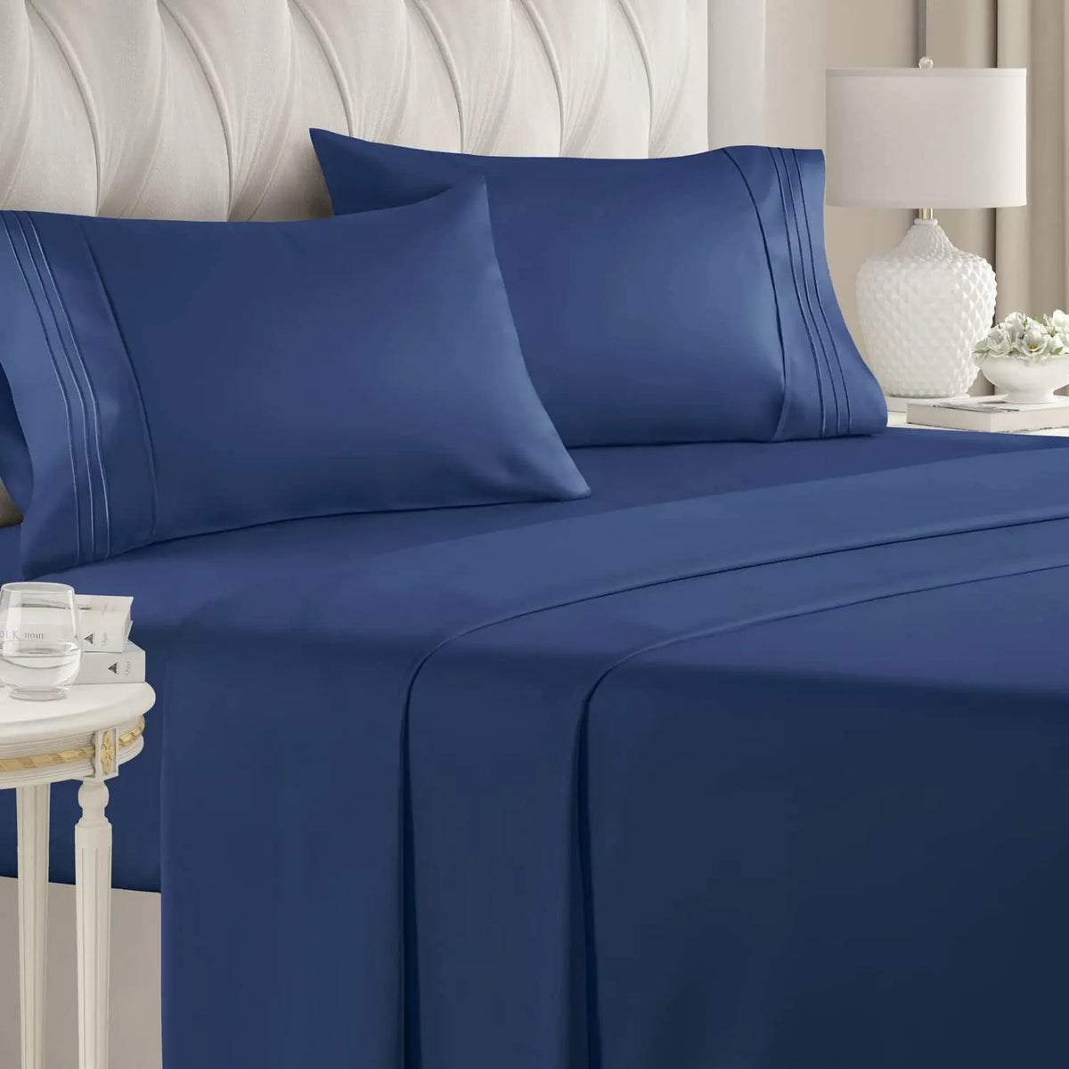 4-Piece Brushed Microfiber Bed Sheet Set with Deep Pockets