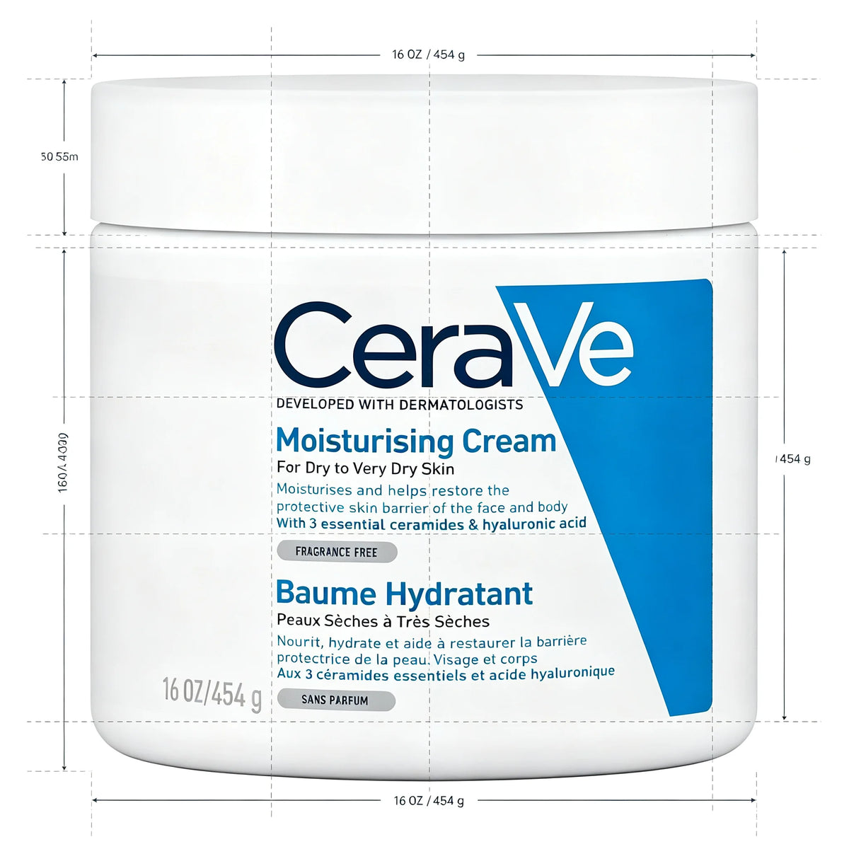 CeraVe Moisturizing Cream for Face & Body – Large Jar