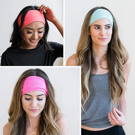 Wide Twist Knot Cotton Turban Headband – Sport & Casual Hair Wrap for Women