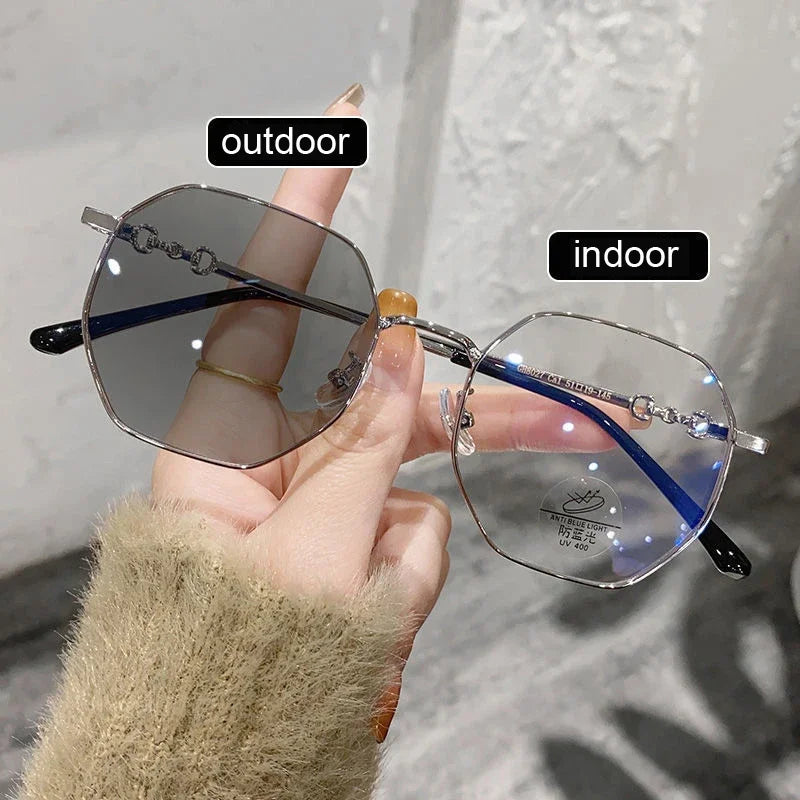 Photochromic Myopia Glasses | Rose Gold, Silver, Gold & Black