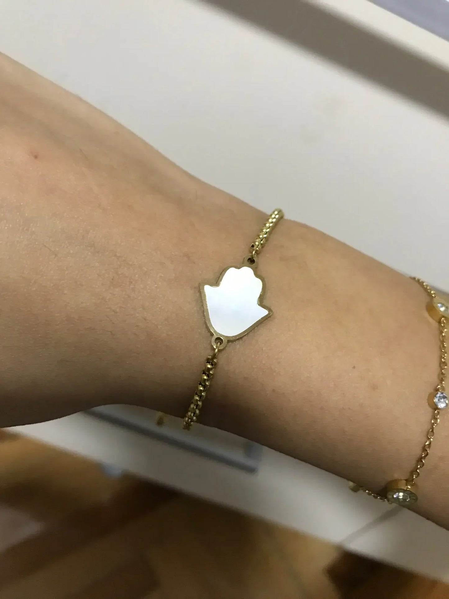 Evil Eye Bracelet – 18K Gold-Plated Stainless Steel Boho Charm Bracelet for Women