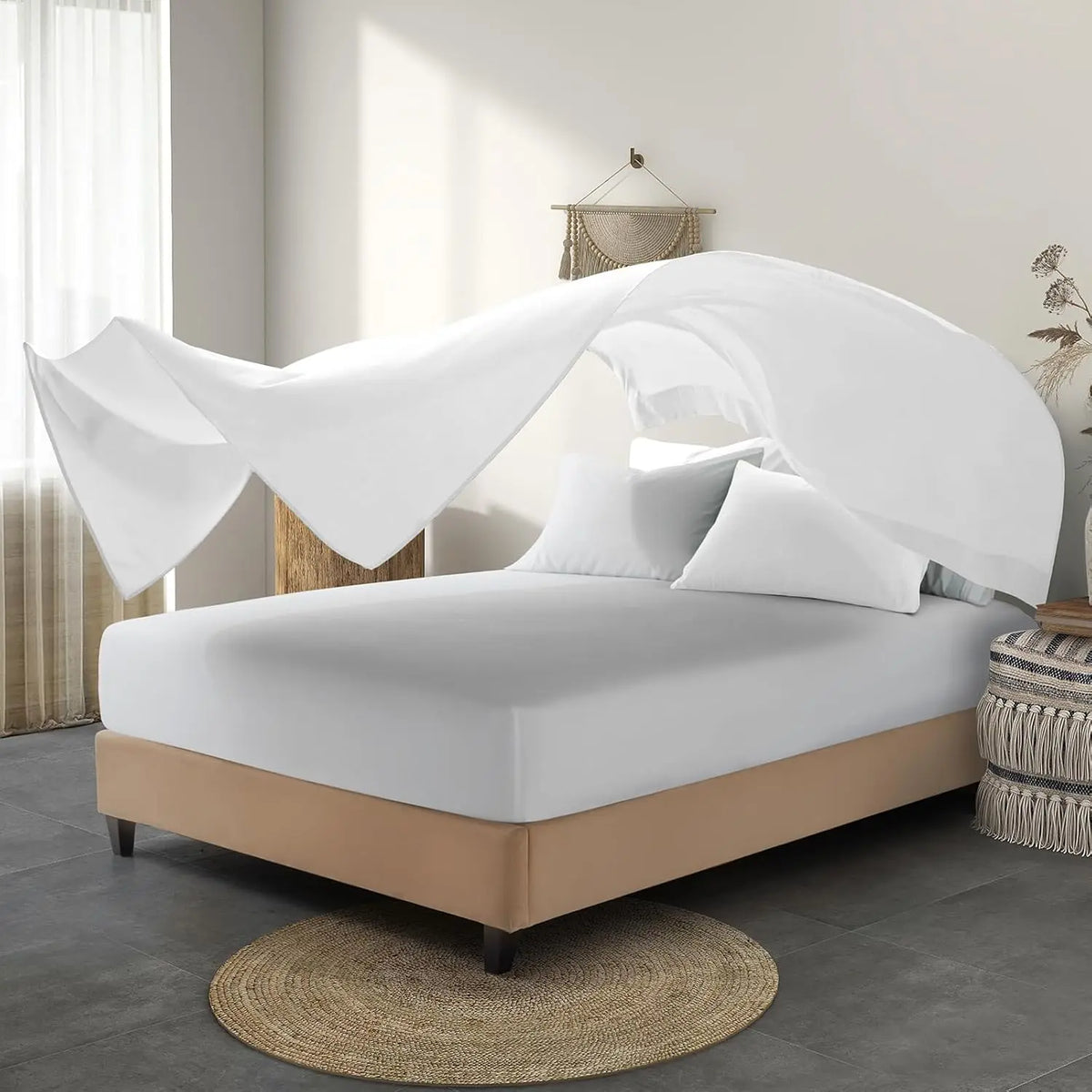 Soft Polyester Flat Sheet with 4-Inch Hem