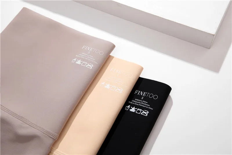 FINETOO Seamless High Waist Panties Women's Abdomen Hip Lift Briefs Body Shaping Lingerie Pants Plus Size Breathable Underwear