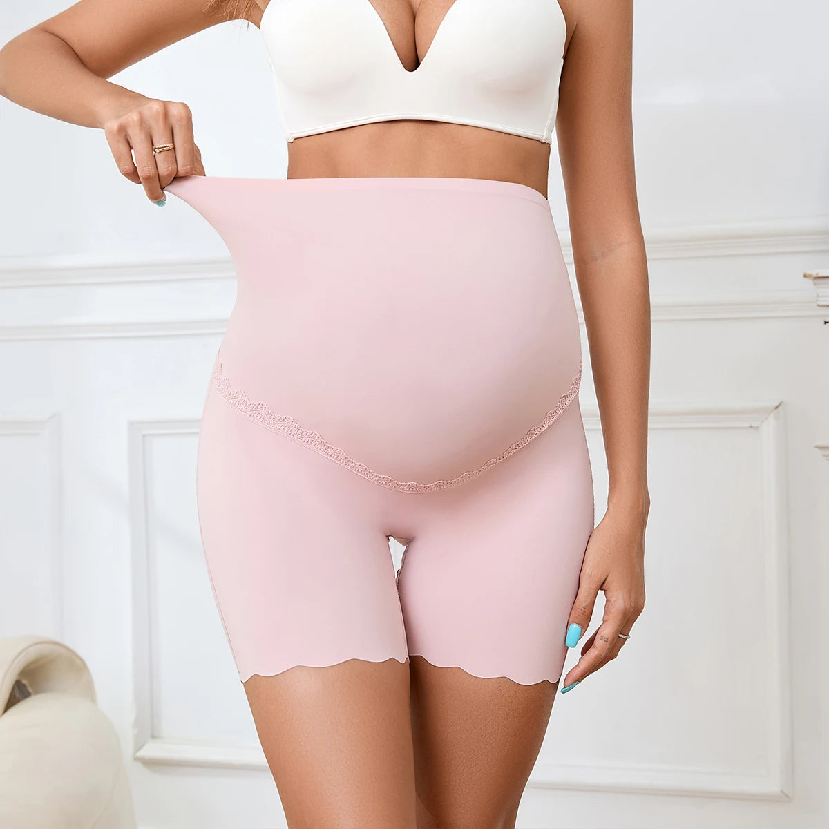 Women's Maternity High Waist Seamless Underwear – Abdominal Support Stretch Pregnancy Panties | 5 Colors