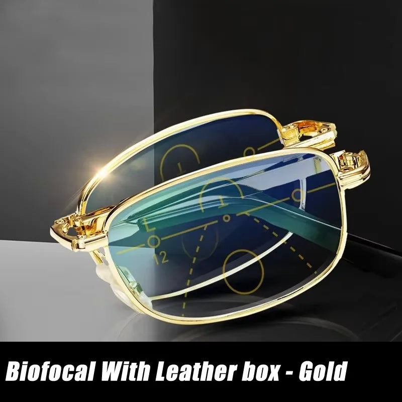 Foldable Reading Glasses | Gold-Tone Frame, +1.00 to +4.00