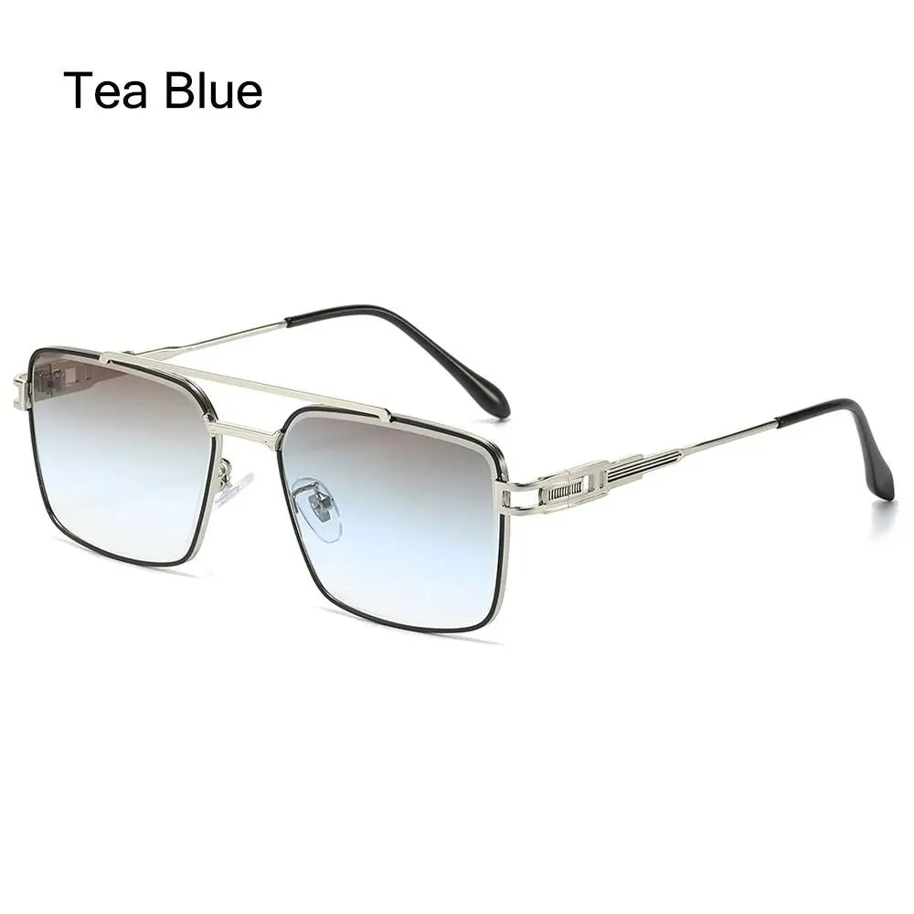 Double-Bridge Rectangle Sunglasses | Gradient Lens Options