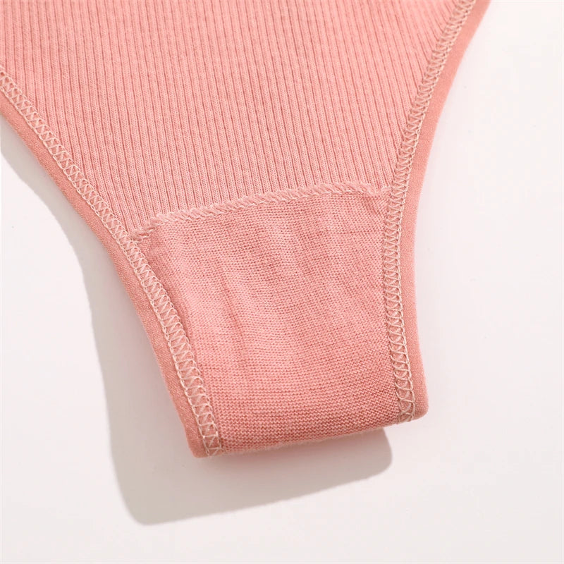 Double Strap Ring Detail Thong — Low-Rise Seamless G-String