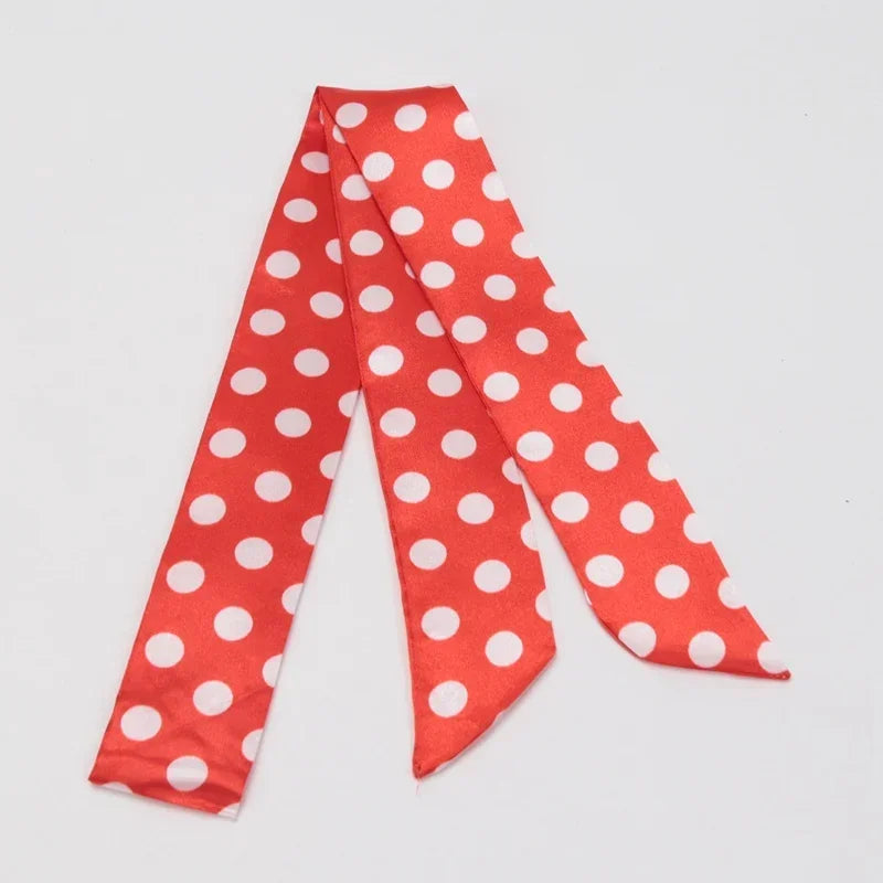 Skinny Scarf Hair Small Women Simple Style Handle Ribbon Fashion Printing Hairband Headscarf Beautiful Scarves Bags for Women