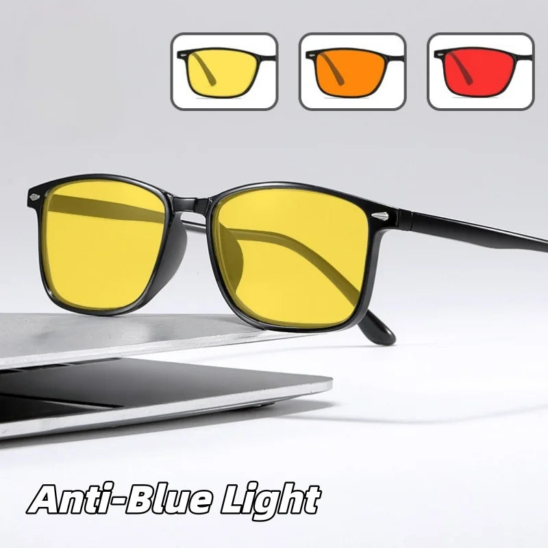 Rectangle Tinted Glasses | Orange & Red Lens Styles
