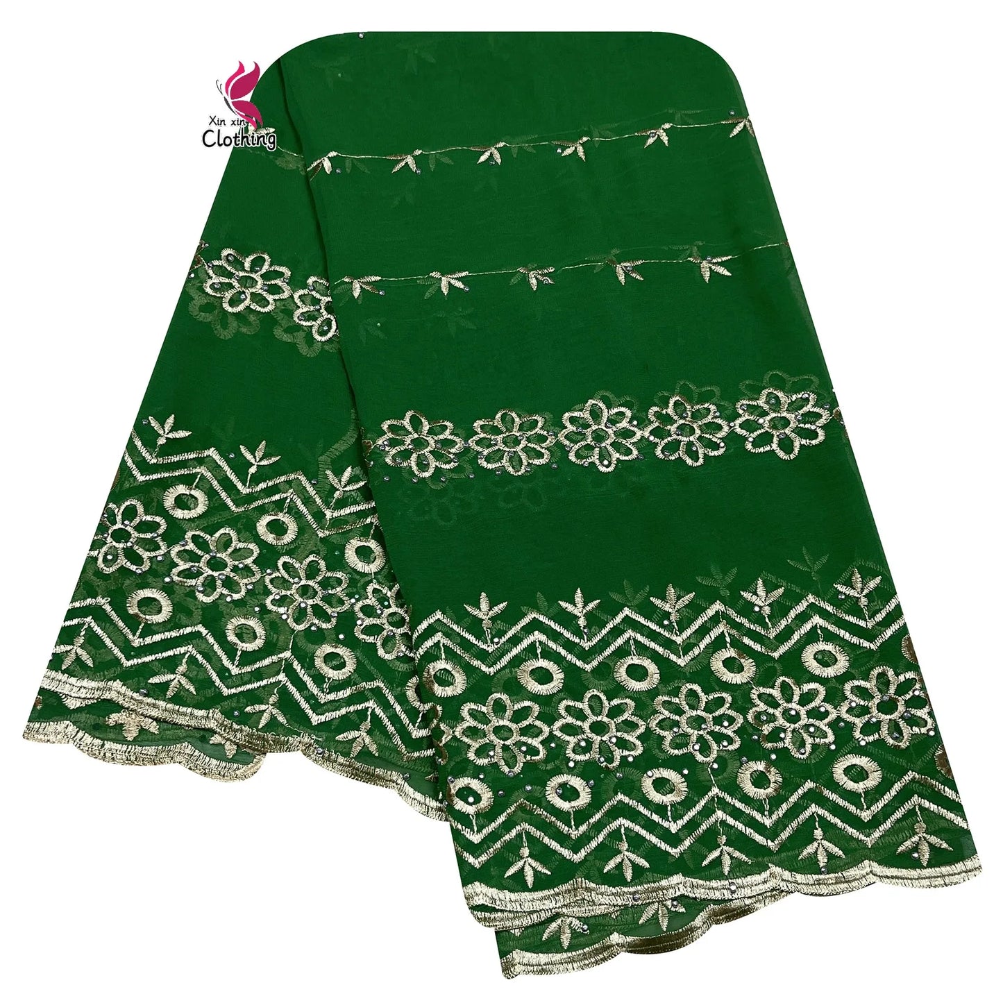 New High Quality Chiffon Women Scarves Diamonds Embroidery Soft Scarf African Women Hijab Muslim Dubai Ramadan Shawls Scarf