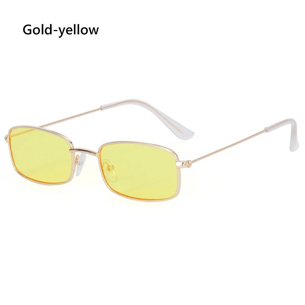 Slim Metal-Frame Sunglasses | Color Lens Options