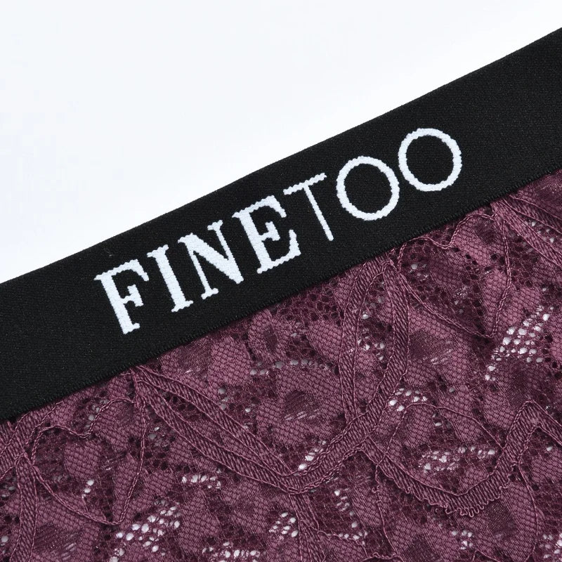 High-Waist Lace Bikini Panty – Hollow Floral Breathable Underwear for Women (S–XL, 6 Colors)