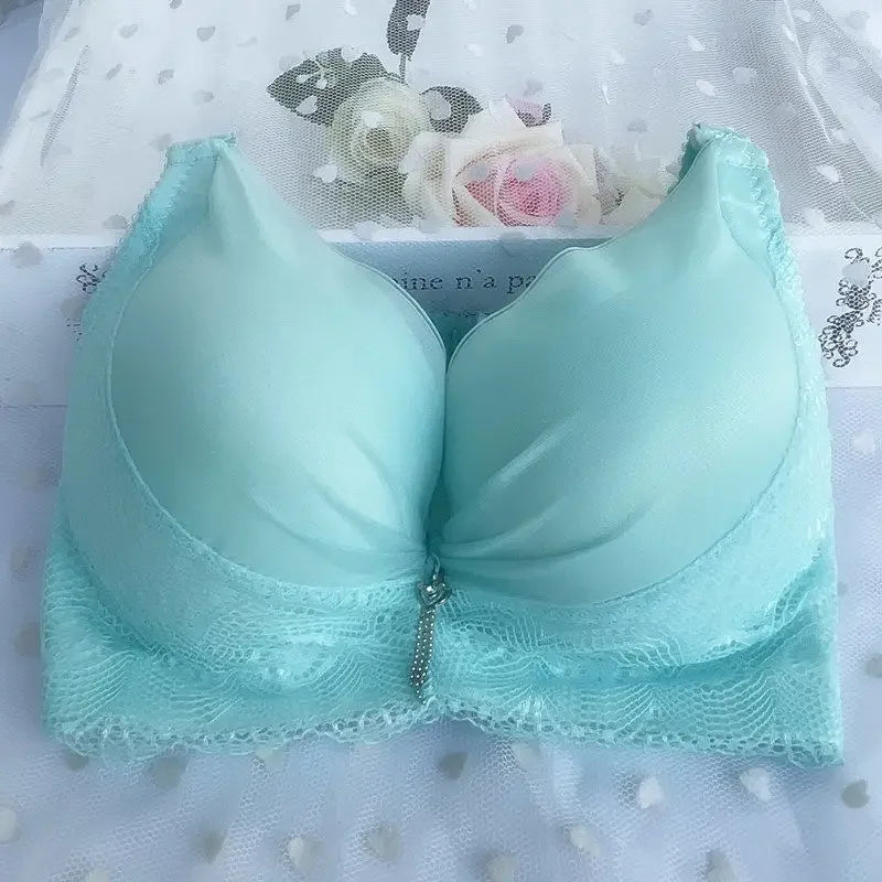 Women's 12CM Thick Padded Push Up Bra | Wide Side Wings No-Spill Wireless Bra for Small Chest (34–40)