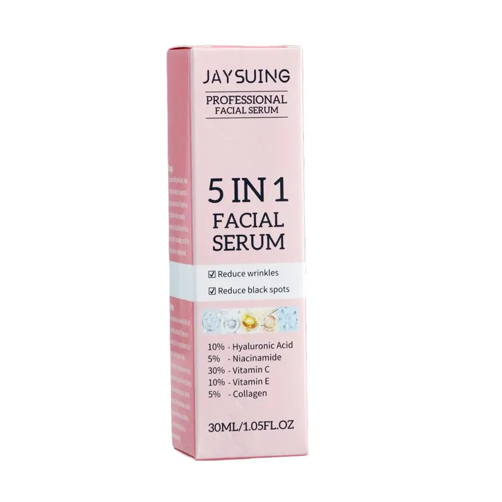 5-in-1 Vitamin C & Hyaluronic Acid Face Serum – Pore Minimizing, Brightening & Deep Moisturizing (30ml)