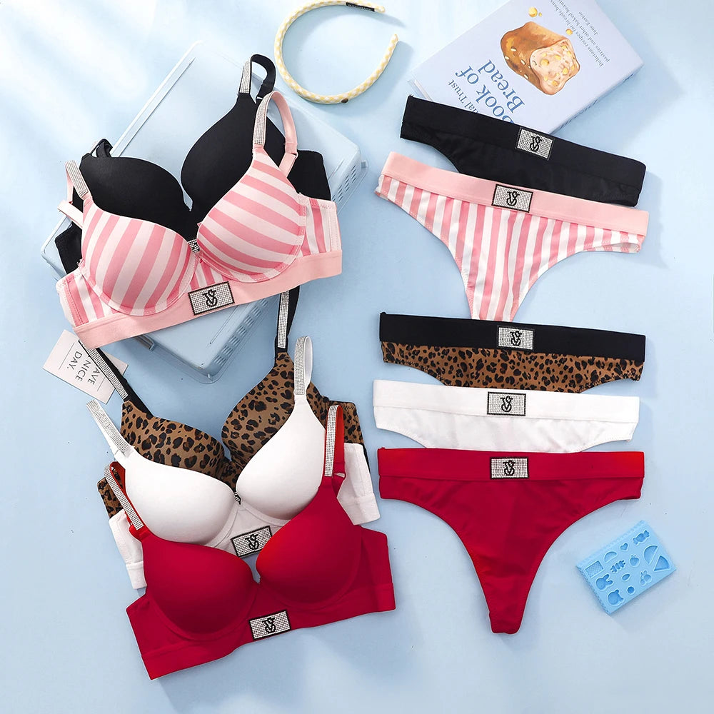 Women's Wireless Lace Bra & Panty Set – Comfortable Everyday Lingerie