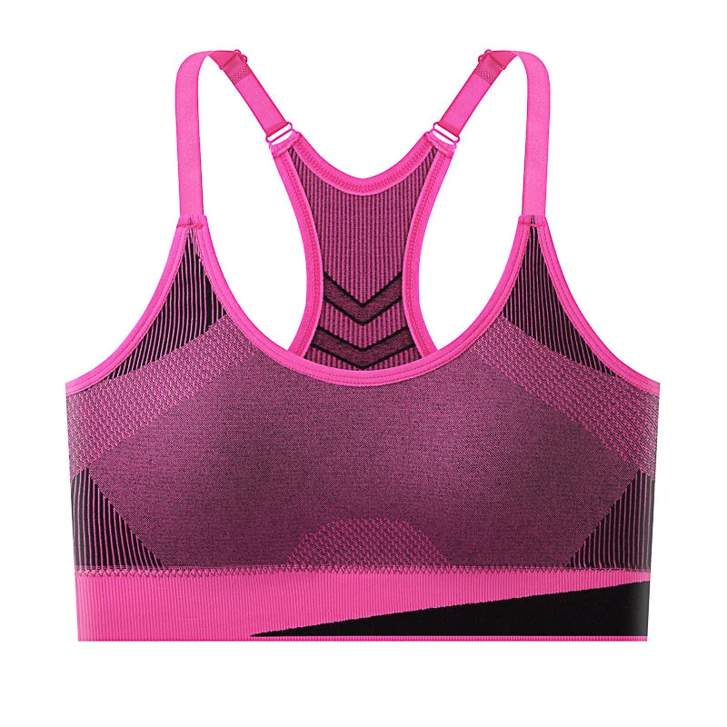 Women's Double Layer Seamless Sports Bra – Sweat-Absorbing Shockproof Padded | Gym Yoga Running