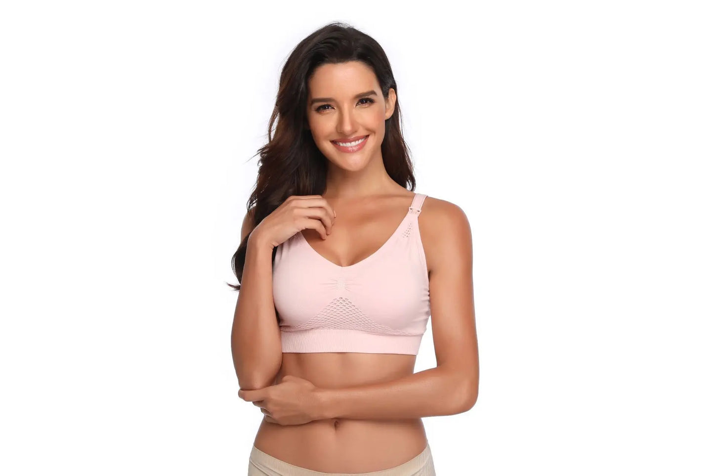 Plus Size Nursing Bra Front Closure, Breathable Wire-Free Seamless Maternity Breastfeeding Bras for Comfort Moms