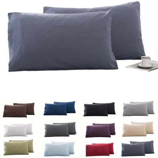 2-Pack Soft Polyester Pillowcases, Multiple Sizes