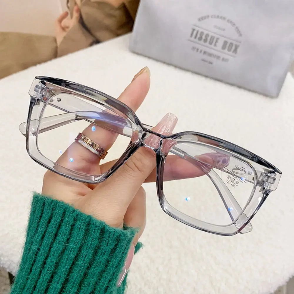 Oversized Square Clear-Lens Glasses | Unisex Statement Frames