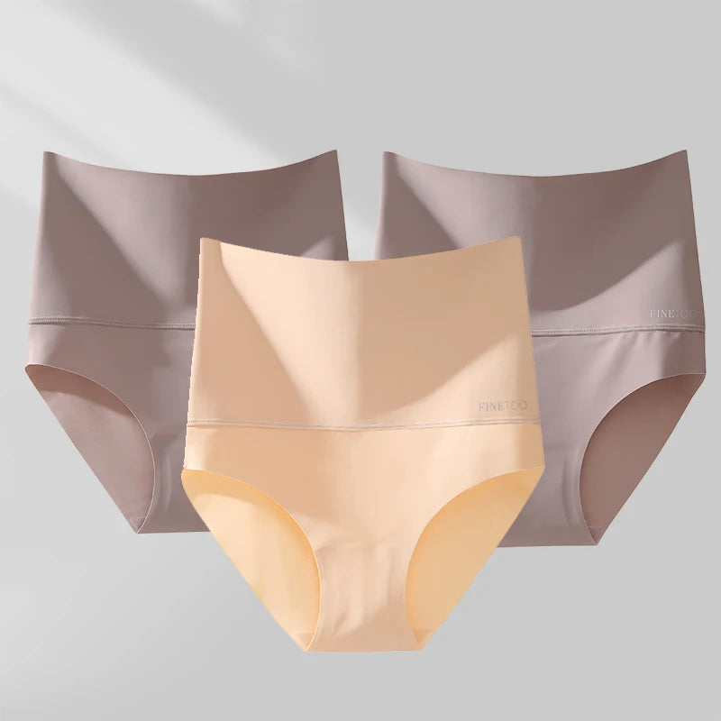 Women's Seamless High Waist Shapewear Panties – 3-Piece Set | Tummy Control Slimming Bodyshaper (S–XL)