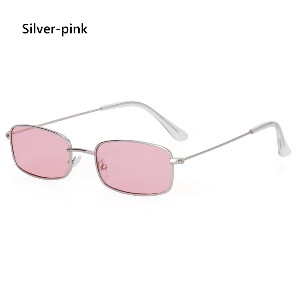 Slim Metal-Frame Sunglasses | Color Lens Options