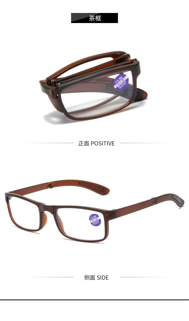 Square Reading Glasses | Folding & Standard Frame Options