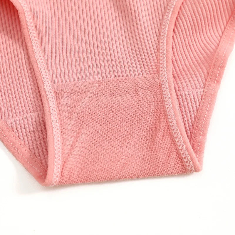 3-Pack Double Letter Belt Hollow-Out Brief Panties – Fashion Cotton Underwear for Women (S–XL, 8 Color Sets)