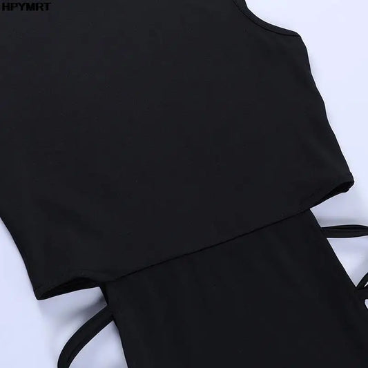 Women's Slim Bodycon Maxi Dress – Round Neck Sleeveless