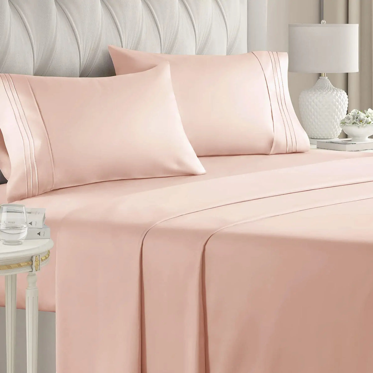 4-Piece Brushed Microfiber Bed Sheet Set with Deep Pockets