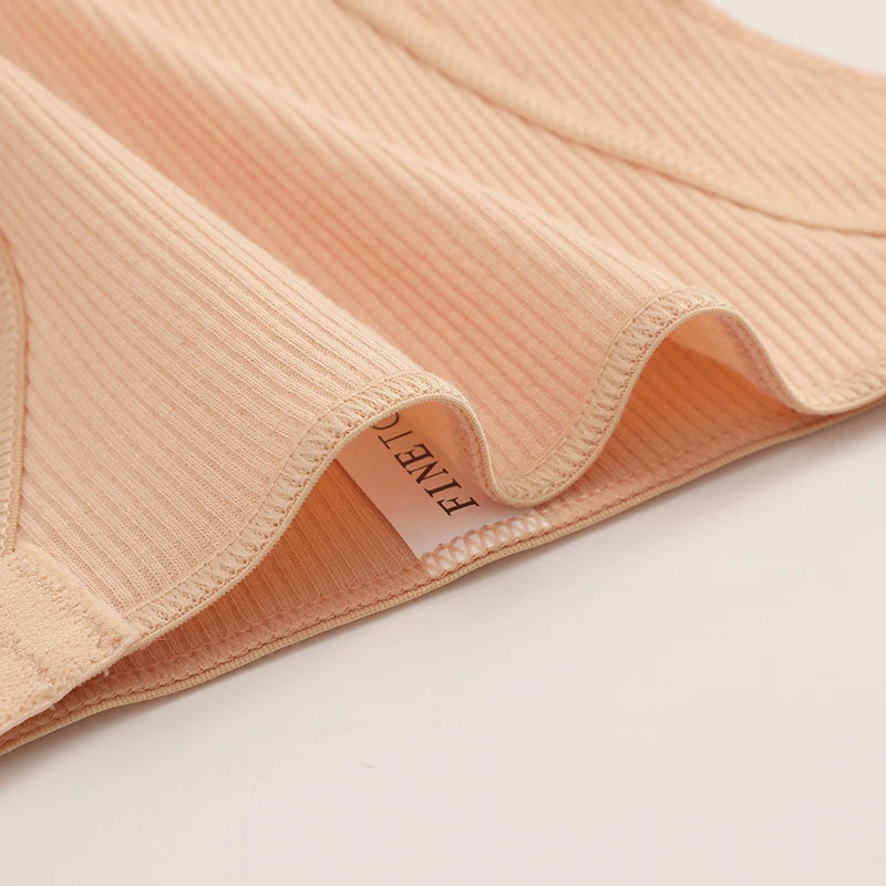 Maillard Cotton Brazilian Panties – Low-Rise Breathable Underwear for Women (M–XL, 9 Colors)