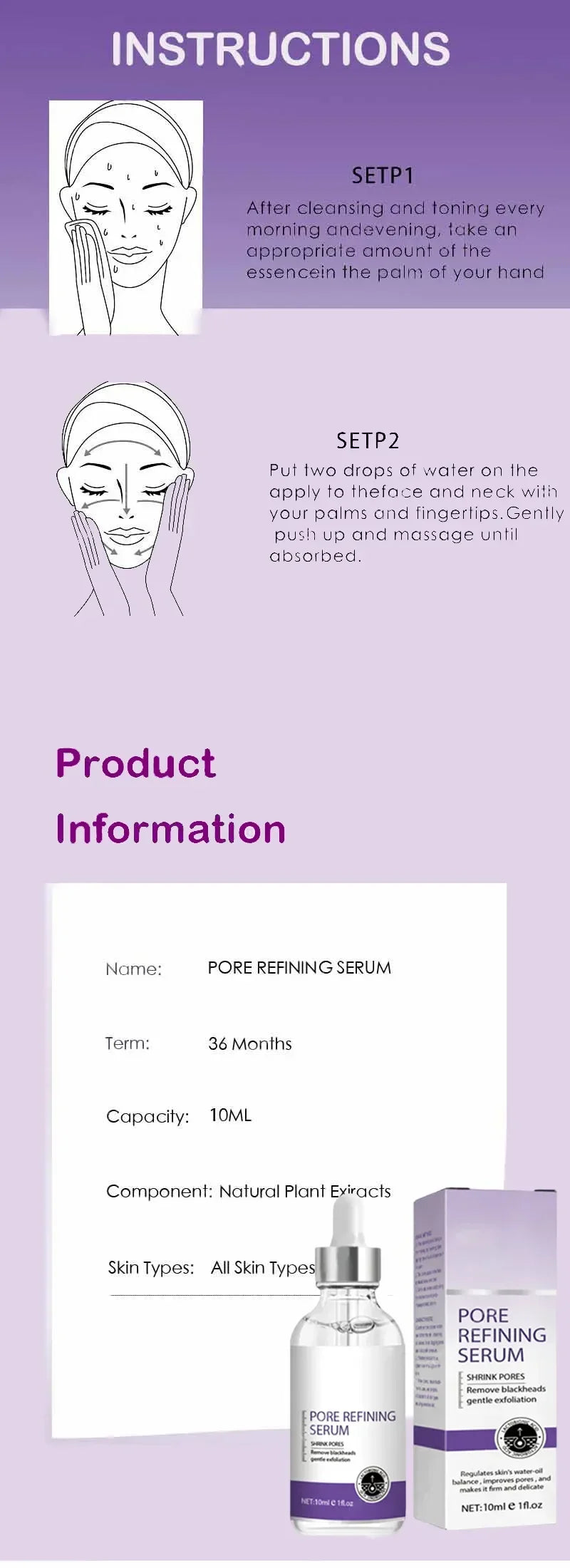 Moisturizing Facial Serum – 10ml, Single & Promotional Options