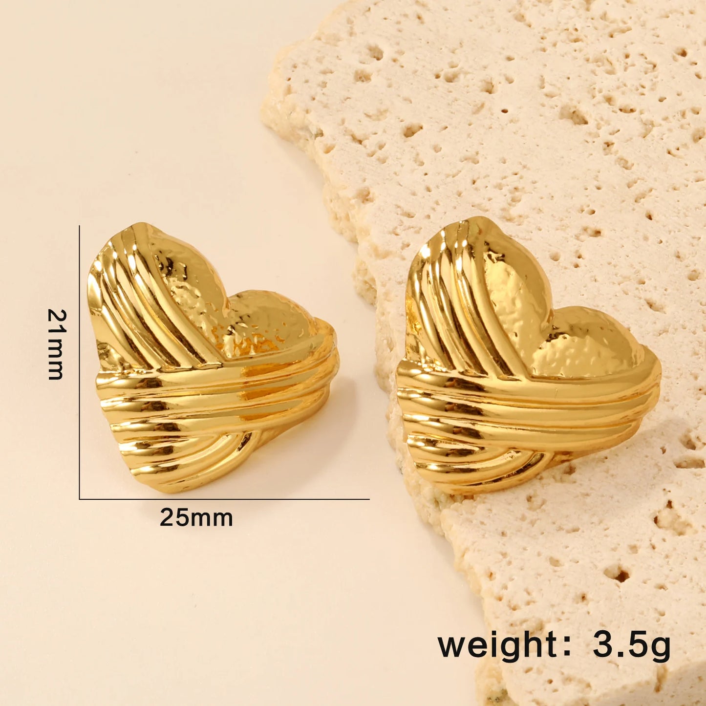 Fairy Flower Stud Earrings – 18K Gold-Plated Stainless Steel for Women