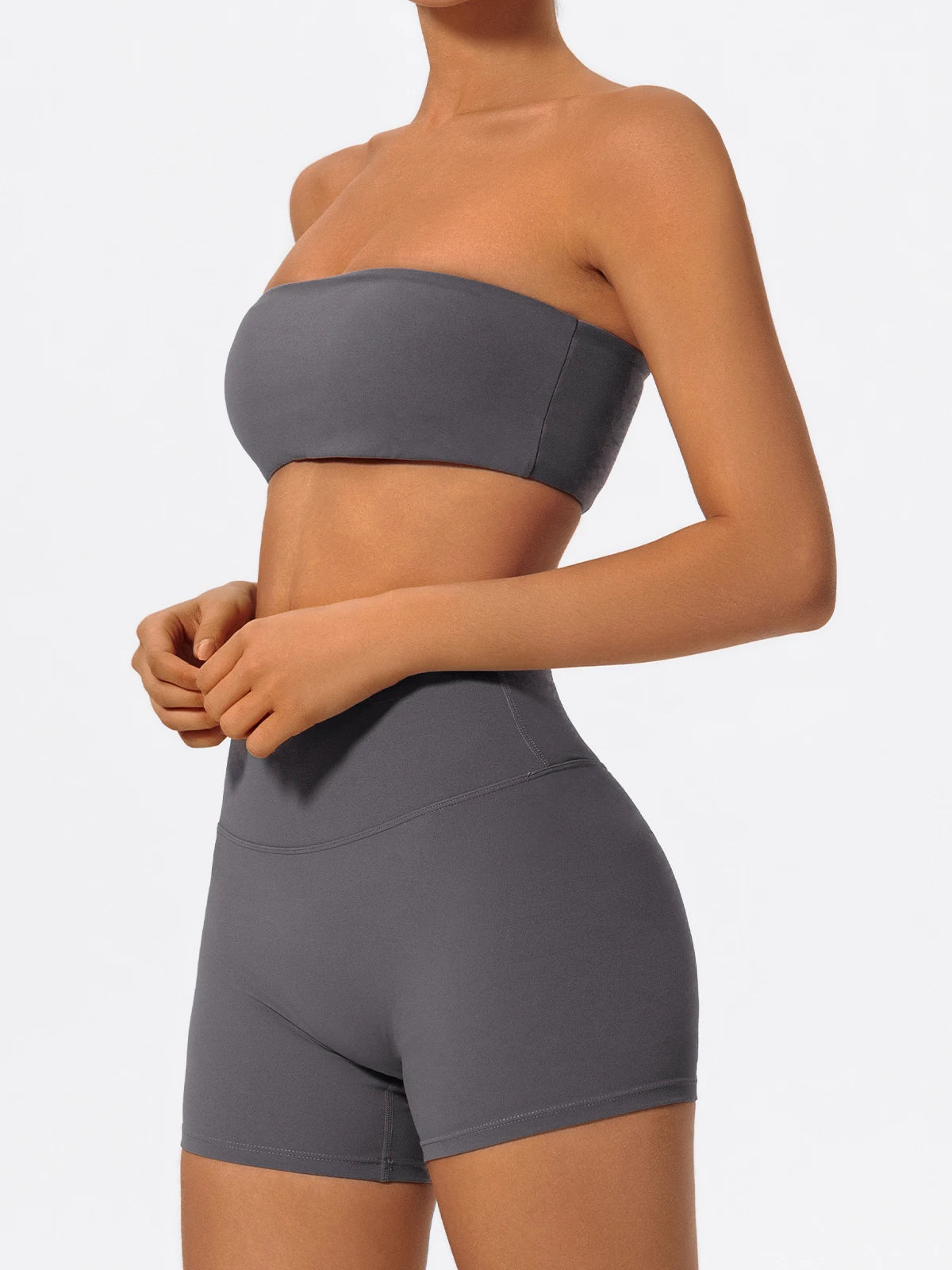 Women’s 2-Piece Workout Set – Strapless Sports Bra & Leggings for Yoga, Gym & Running