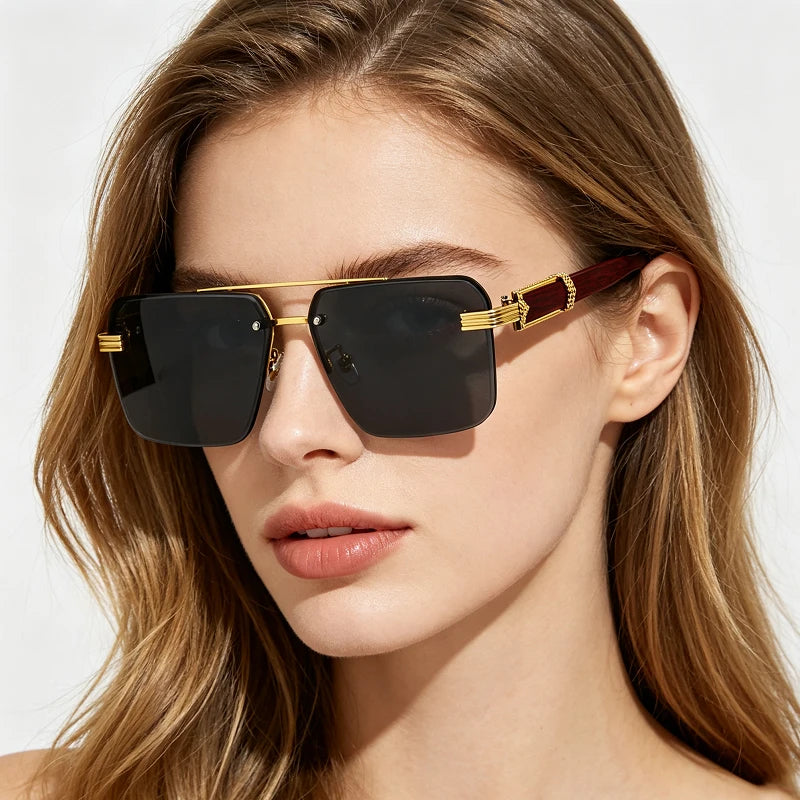 2-Pair Square Sunglasses Set | Unisex Plastic Frames