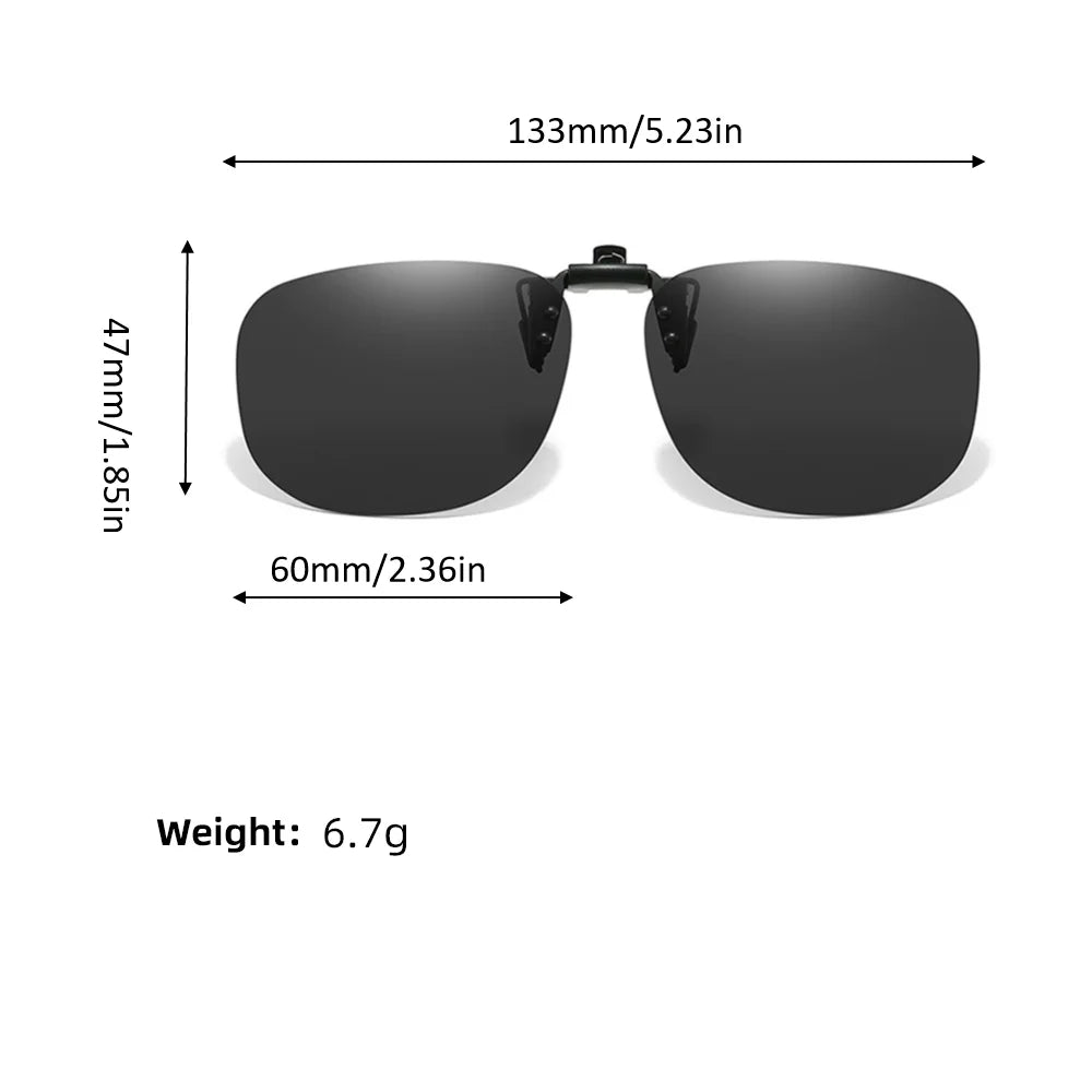 Pilot-Style Flip-Up Clip-On Sunglasses | Lens Options