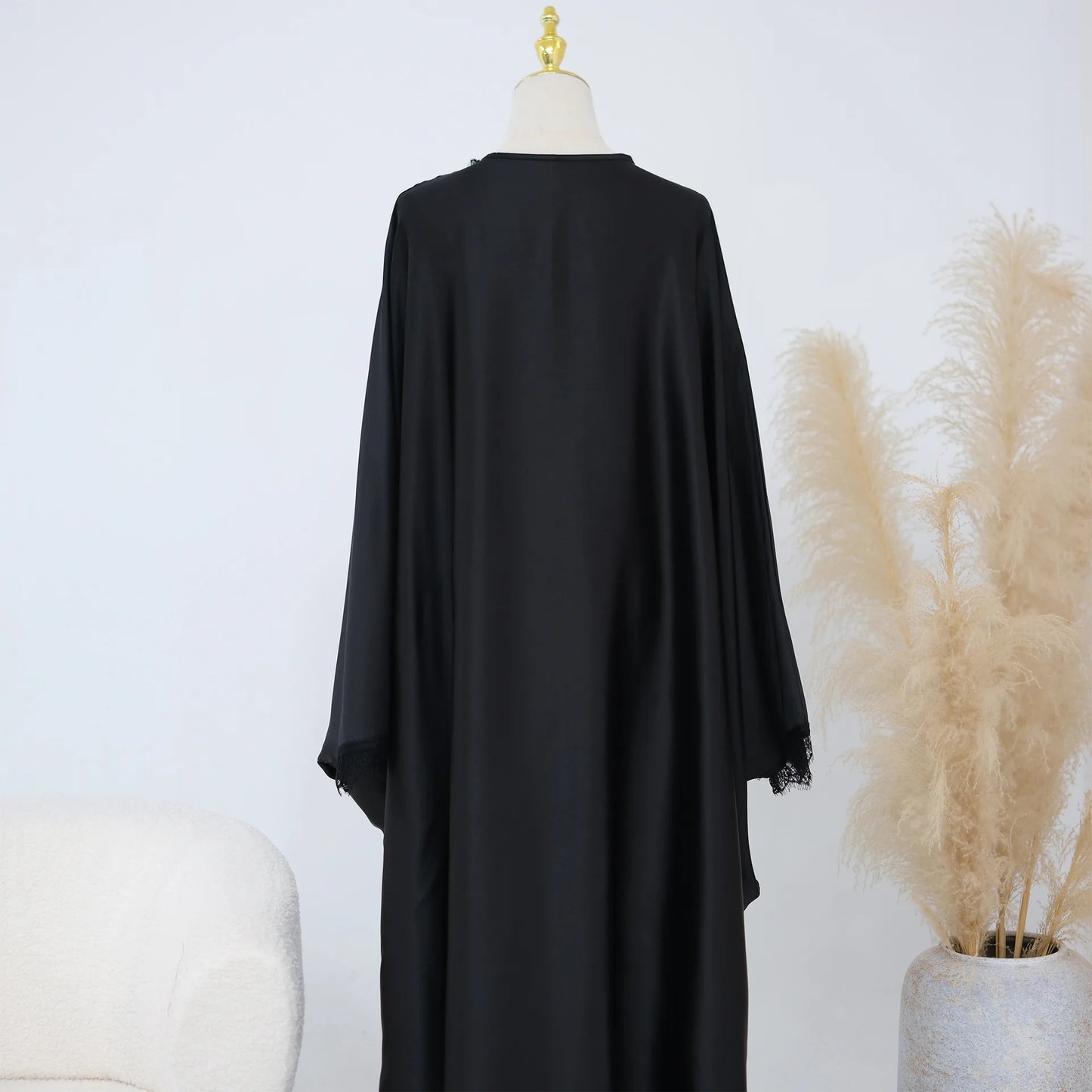 2026 New Luxury Dubai Abaya for Women V-Neck Loose Fit Long Sleeve Open Front Flowy Modest Dress Muslim Abaya with Free Shipping