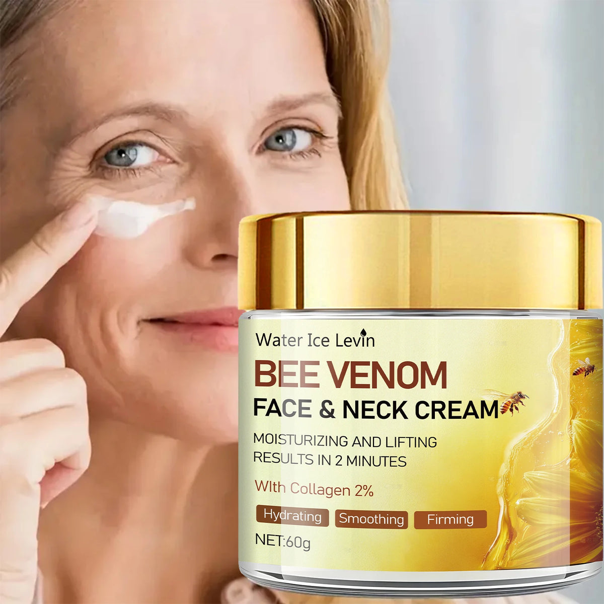 Water Ice Levin Bee Venom Face & Neck Cream – Anti-Aging Moisturizer, 60g