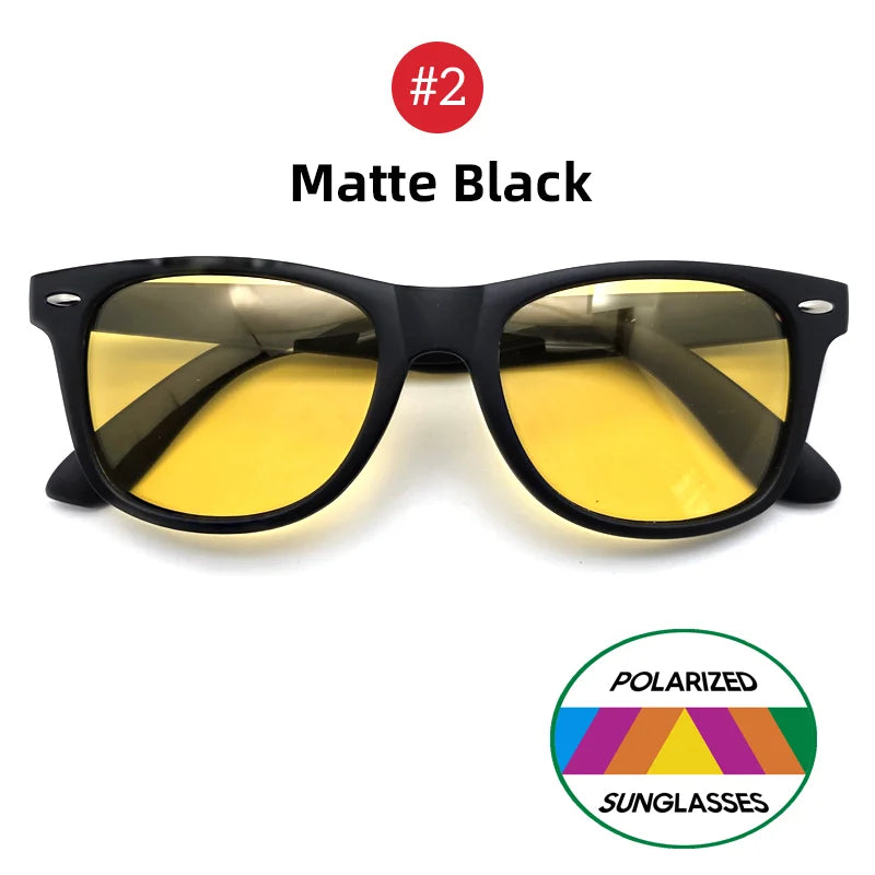 Square Yellow-Tinted Glasses | 3 Frame Finishes