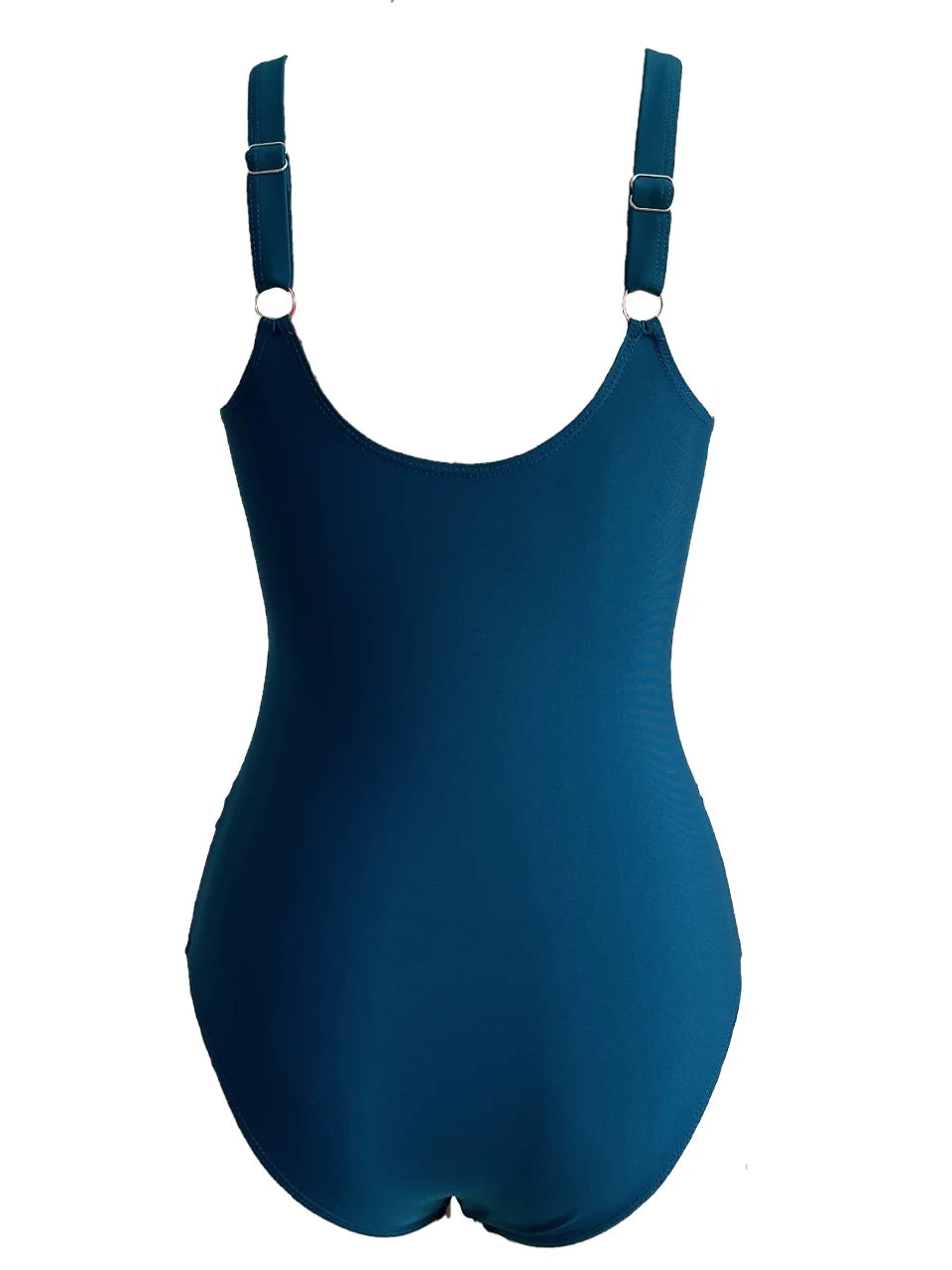 Ruched One-Piece Swimsuit for Women – Solid Color Bodysuit | Adjustable Straps | S–XXL