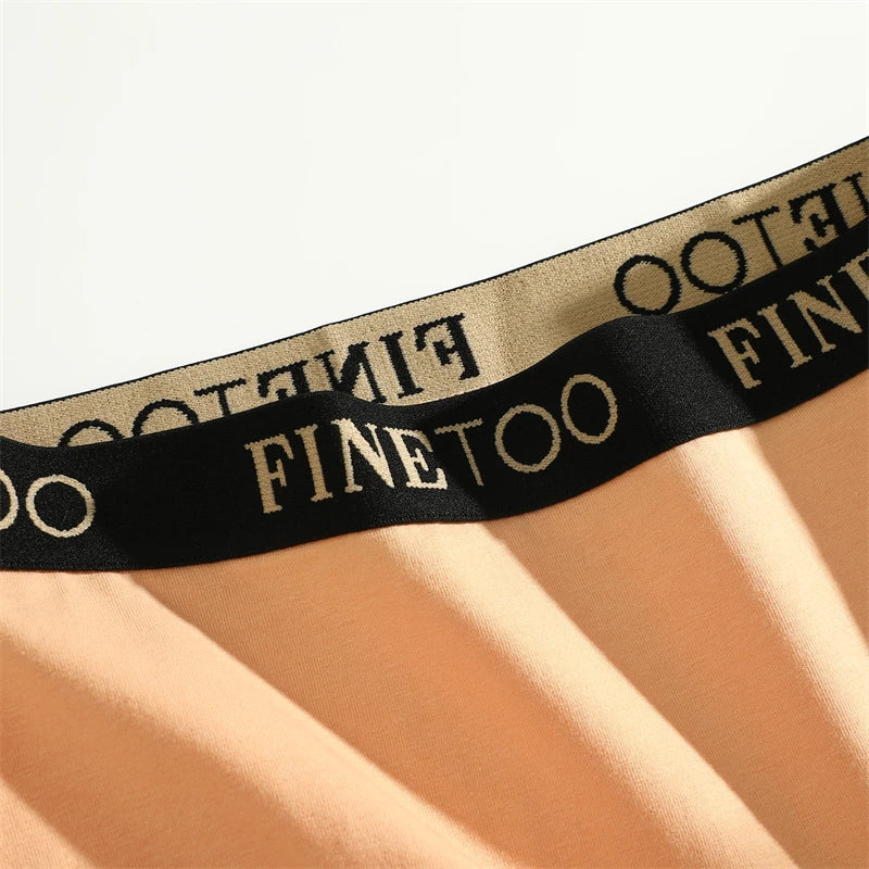 FINETOO 4Pcs Cotton High Waist Seamless Underwear Women's Breathable Elastic Belts Panties Plus Size Comfortable Lingerie S-XXL