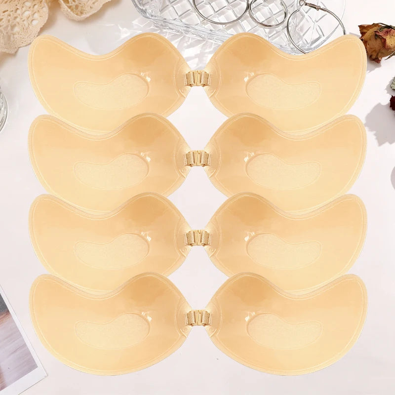 Self-Adhesive Silicone Bra Pads — Strapless Invisible Push-Up Mango Shape