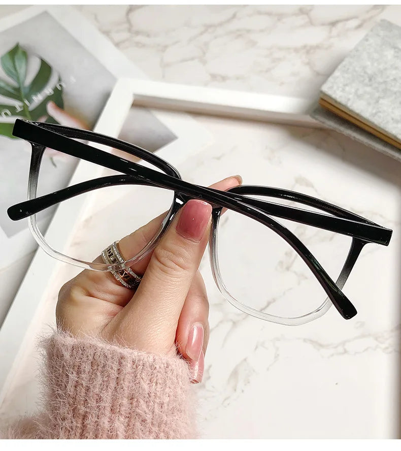 Clear & Gradient Square Glasses | Myopia Lens Options
