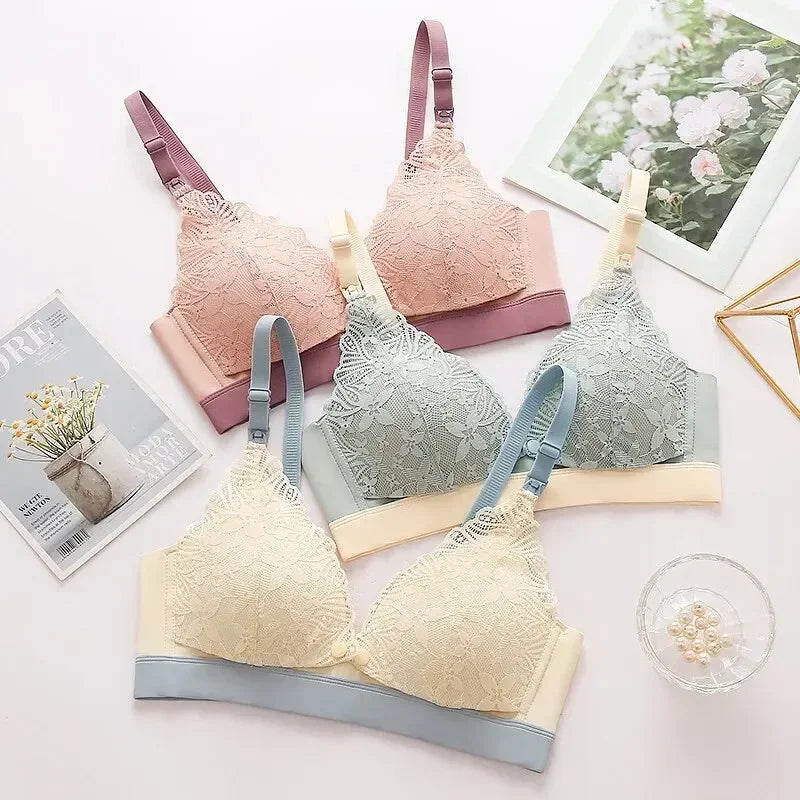 Wire-free Thin Breastfeeding Bra Comfortable Gathered Pregnancy Postpartum Breastfeeding Front Opening Pregnant Women Chest Wrap