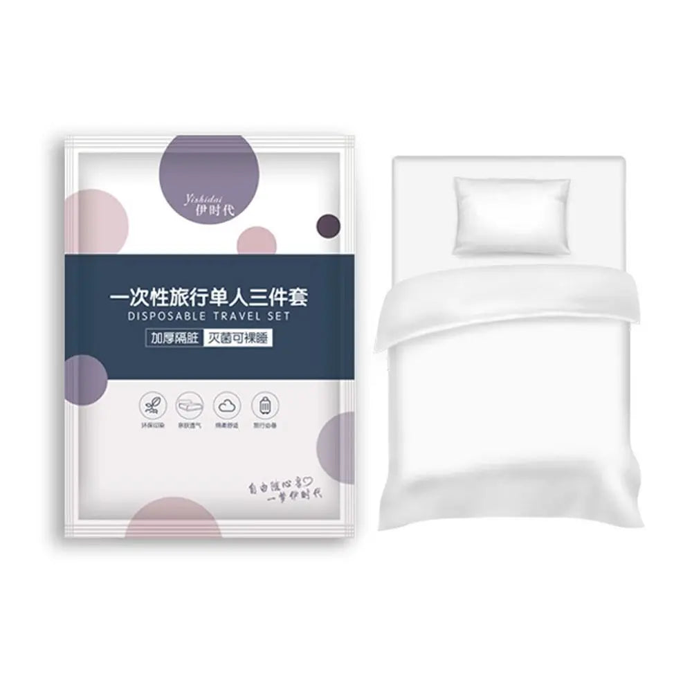 Disposable Travel Bedding Set, 3-Piece or 4-Piece