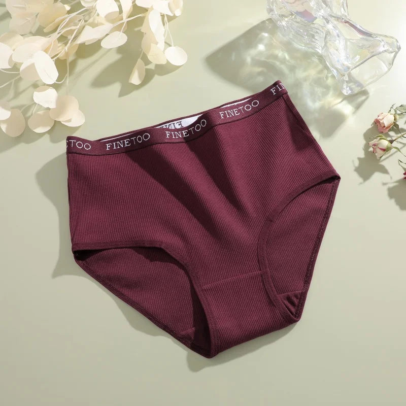 Women's Seamless Cotton Briefs Women Plus Size Panties Solid Color Breathable Underwear Female Low Waist Soft Lingerie S-XXL