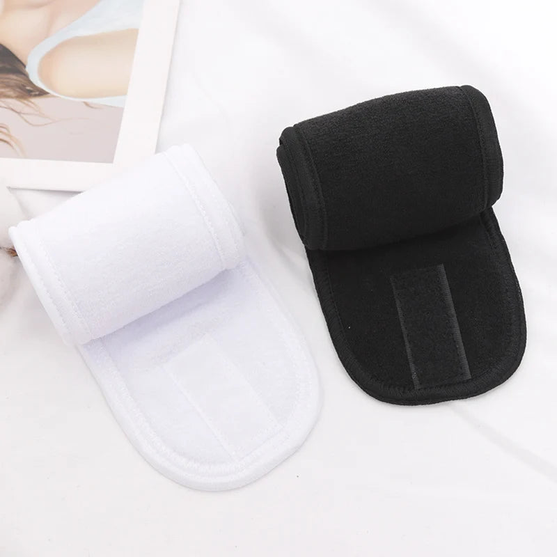 Women Spa Wide Hairband Adjustable Head Band Yoga Bath Shower Makeup Wash Face Cosmetic Headband Soft Toweling Hair Accessories